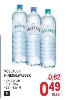 Metro Vöslauer Mineralwasser Angebot