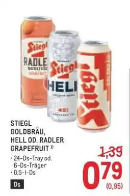 Metro Stiegl Goldbräu, Hell od. Radler Grapefruit Angebot