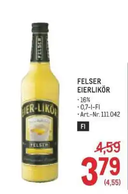 Metro Felser Eierlikör Angebot
