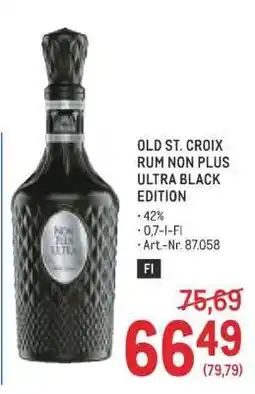 Metro OLD ST. CROIX RUM NON PLUS ULTRA BLACK EDITION Angebot