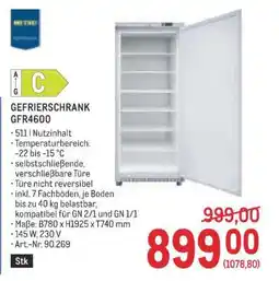 Metro Gefrierschrank GFR4600 Angebot