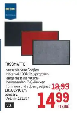 Metro FUSSMATTE Angebot