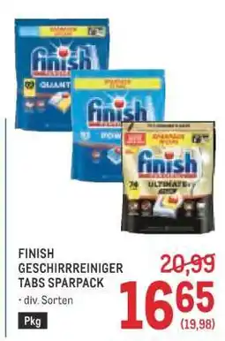 Metro FINISH GESCHIRRREINIGER TABS SPARPACK Angebot