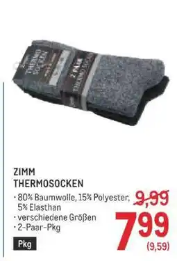 Metro ZIMM THERMOSOCKEN Angebot