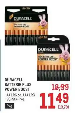 Metro DURACELL BATTERIE PLUS POWER BOOST Angebot