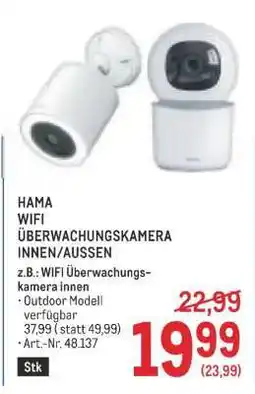 Metro HAMA WIFI ÜBERWACHUNGSKAMERA INNEN/AUSSEN Angebot