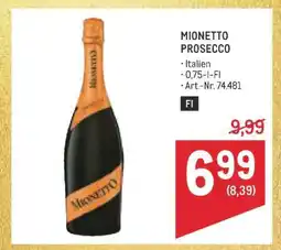 Metro Mionetto Prosecco Angebot