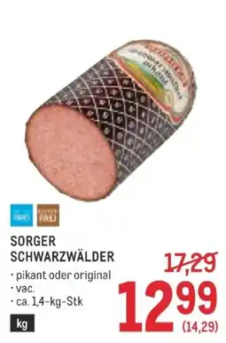 Metro Sorger Schwarzwälder Angebot