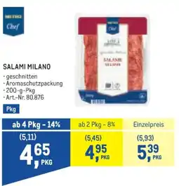 Metro Mucci Chef Salami Milano Angebot