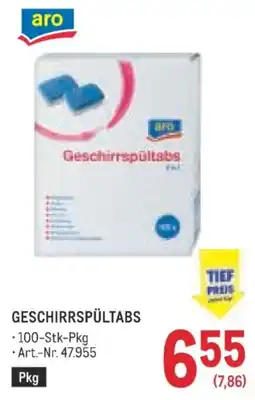 Metro aro Geschirrspültabs Angebot