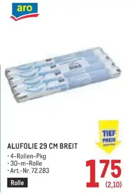 Metro aro Alufolie 29 cm breit Angebot