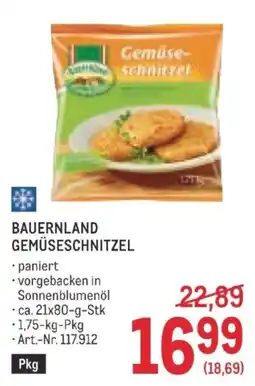 Metro Bauernland Gemüseschnitzel Angebot
