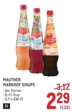 Metro Mautner Markhof Sirupe Angebot
