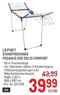 Metro Leifheit Standtrockner Pegasus 200 Solid Comfort Angebot