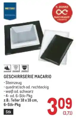 Metro Geschirrserie Macario Angebot