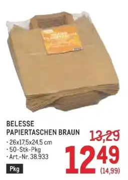Metro Belesse Papiertaschen Braun Angebot