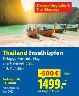 Lidl Thailand Inselhüpfen Angebot