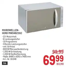 Metro MIKROWELLEN-HERD MWD4823GC Angebot