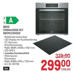 Metro Beko Einbauherd Set Angebot