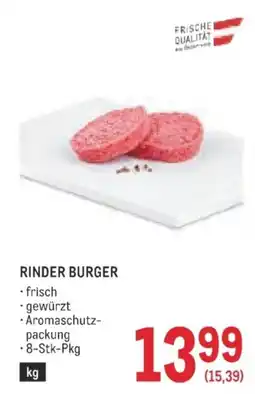Metro Rinder Burger Angebot