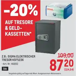 Metro Sigma elektrischer Tresor Angebot