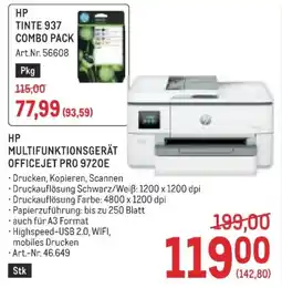 Metro Hp multifunktionsgerät officejet pro 9720E Angebot