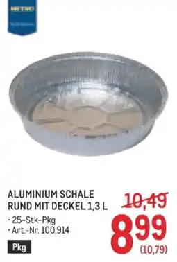 Metro Aluminium Schale Rund mit Deckel Angebot