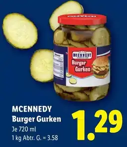 Lidl McKennedy Burger Gurken Angebot