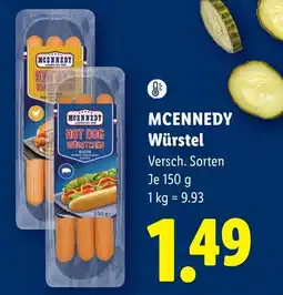 Lidl McKennedy Hot Dog Würstchen Angebot