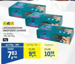 Metro Latexhandschuhe ungepudert schwarz Angebot