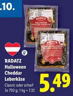 Lidl Radatz Halloween Cheddar Leberkäse Angebot
