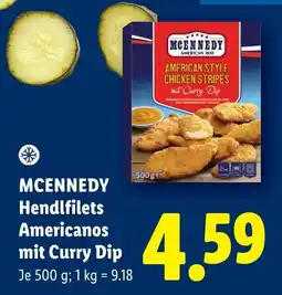Lidl McKennedy Hendlfilets Americanos mit Curry Dip Angebot