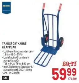 Metro METTREI TRANSPORTKARRE KLAPPBAR Angebot