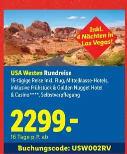 Lidl USA Westen Rundreise Angebot