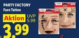 Lidl Party Factory Face Tattoo Angebot