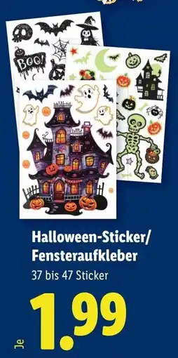 Lidl Halloween-Sticker/Fensteraufkleber Angebot