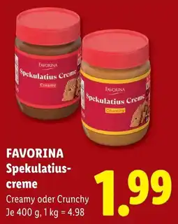 Lidl Favorina Spekulatius-creme Angebot