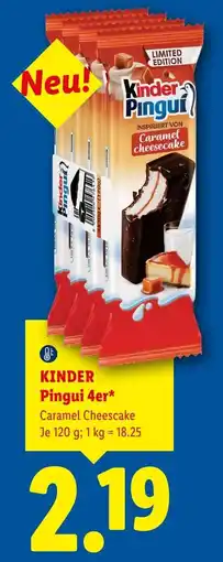 Lidl Kinder Pinguí Caramel Cheesecake Angebot