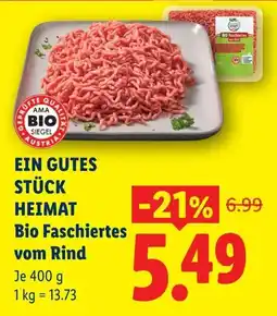 Lidl Bio Faschiertes vom Rind Angebot