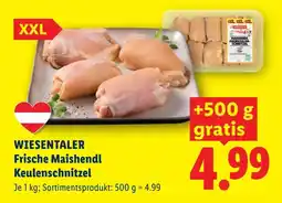 Lidl Wiesentaler Frische Maishendl Keulenschnitzel Angebot