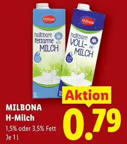 Lidl Milbona H-Milch Angebot
