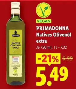 Lidl Primadonna Natives Olivenöl extra Angebot