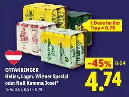 Lidl Ottakringer Helles, Lager, Wiener Spezial oder Null Komma Josef* Angebot