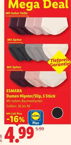Lidl ESMARA Damen Hipster/Slip Angebot