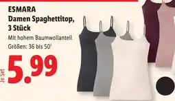 Lidl ESMARA Damen Spaghettitop Angebot