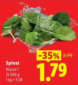 Lidl Spinat Angebot