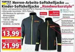 Norma Herren-Arbeits-Softshelljacke oder Kinder-Softshelljacke "Handwerkerstyle" Angebot