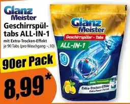 Norma Glanz Meister Geschirrspültabs ALL-IN-1 Angebot