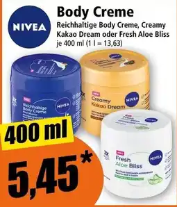 Norma NIVEA Body Creme Angebot