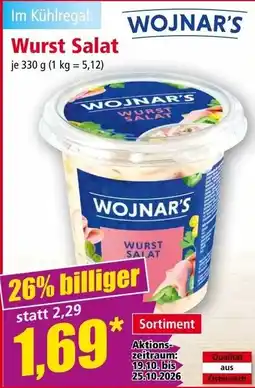 Norma Wurst Salat Wojnar's Angebot